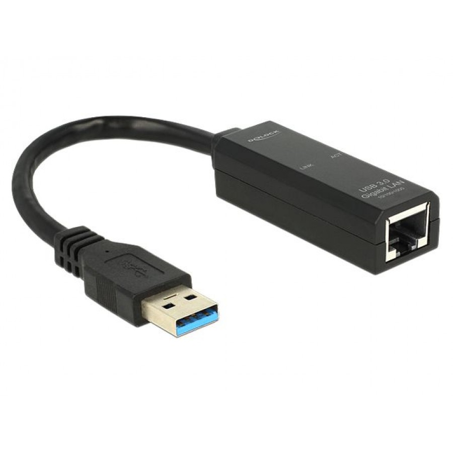 Karta Sieciowa USB 3.0->RJ-45 1Gb Na Kablu Delock