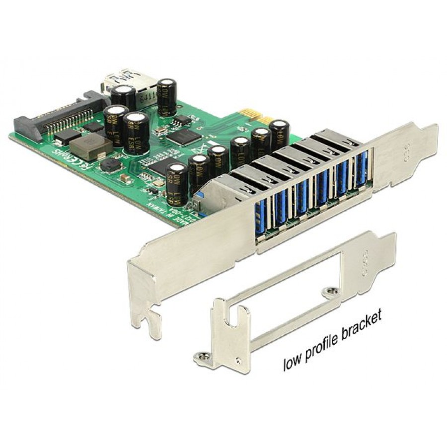 Karta PCI Express-USB 3.0 6-Port + 1x Internal USB 3.0 Delock