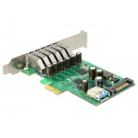 Karta PCI Express-USB 3.0 6-Port + 1x Internal USB 3.0 Delock