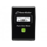 UPS Power Walker Line-Interactive 800VA 2x 230V Schuko, Pure Sine Wave, Rj11/45 In/Out, USB, LCD