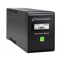 UPS Power Walker Line-Interactive 800VA 2x 230V Schuko, Pure Sine Wave, Rj11/45 In/Out, USB, LCD