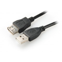 Przedłużacz USB-A M/F 2.0 1.8m Czarny Lanberg 50-Pack