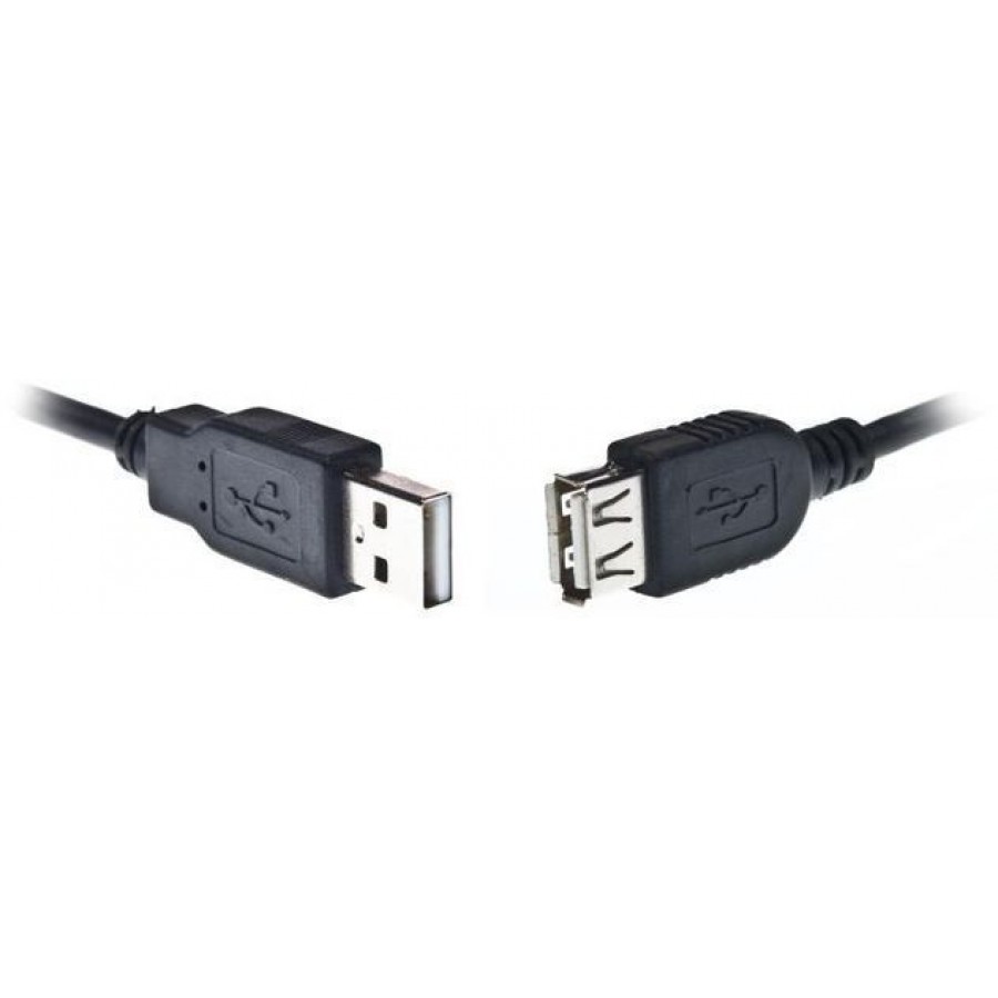 Przedłużacz USB-A M/F 2.0 3.0m Czarny Lanberg 50-Pack