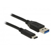 Kabel USB 3.1 Am->USB Type-C Gen 2 ( 10Gb/s) Black 1m Delock