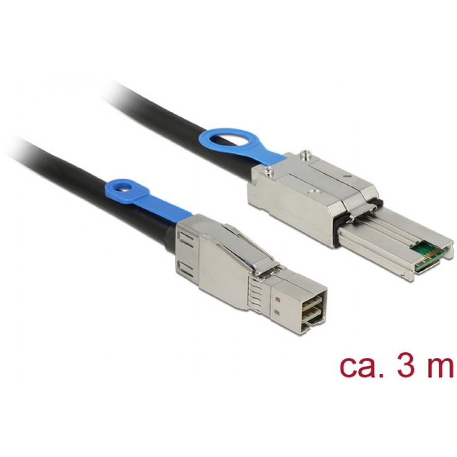 Kabel SAS Mini HD SFF 8644->Mini SAS SFF 8088 3m Delock