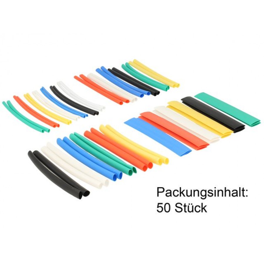 Rurka Termokurczliwa Set 50szt Multicolor Delock