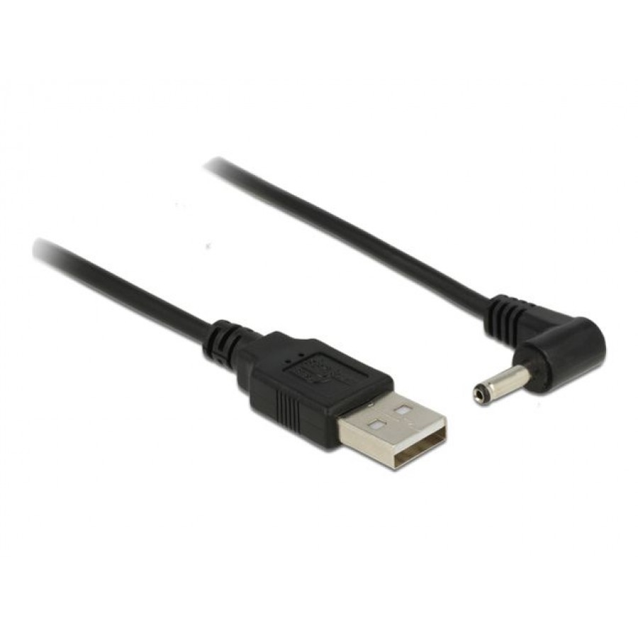 Kabel USB Zasilający-DC 3.5 X 1.35 mm (M) Kątowy 90° 1.5m Delock