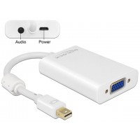 Adapter Displayport 1.1 (M)->VGA(F) Audio Power White Delock