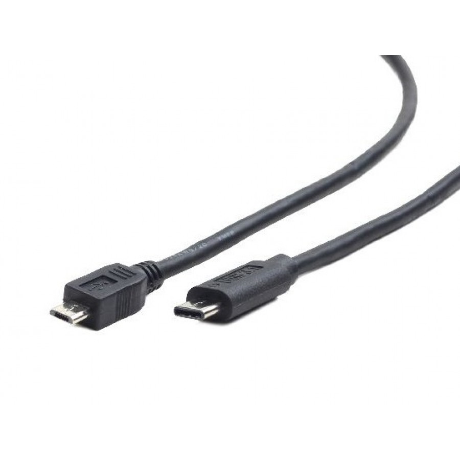 Kabel USB Micro 2.0 Bm-> USB Type-C 480Mb/s Black 1m Gembird