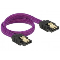 Kabel Sata Data III 6Gb/s 30cm Z Zatrzaskami Metalowymi Gold-Plated Premium Delock