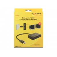 Przełącznik Splitter Displayport 1.2 -> 2xHDMI 4k Delock