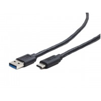 Kabel USB Type-C(M)-Am 3.0 1m Black Gembird