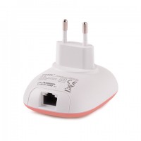 Repeater Wifi B/G/N300 Z Gniazdem Rj-45 Mini Wpinany Do Gniazdka 230V Netis E1+ Różowy