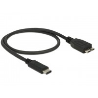 Kabel USB Type-C(M)-Micro Bm 50cm 3.1 Black Delock