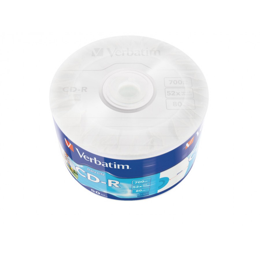 CD-R Verbatim 700MB Extra Protection Printable Wrap 50 Spindel