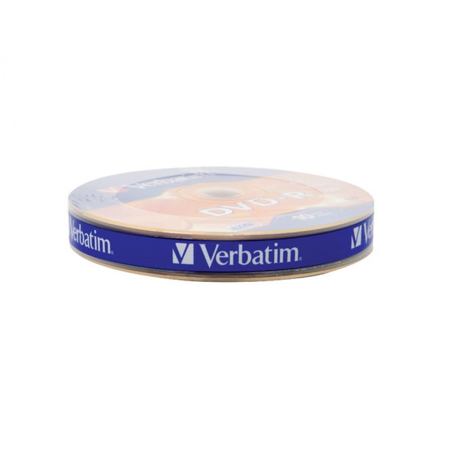 DVD-R Verbatim 4.7GB X16 Matt Silver Wrap 10 Spindle