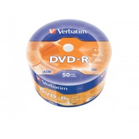 DVD-R Verbatim 4.7GB X16 Matt Silver Wrap 50 Spindle