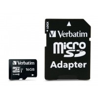 Karta Pamięci Verbatim Micro SDHC 16GB Class 10 + Adapter Sd