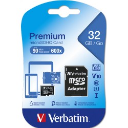 Karta Pamięci Verbatim Micro SDHC 32GB Class 10 + Adapter Sd