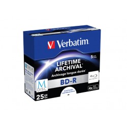 M-Disc BD-R Verbatim 25GB X4 Printable 5 Jewel Case