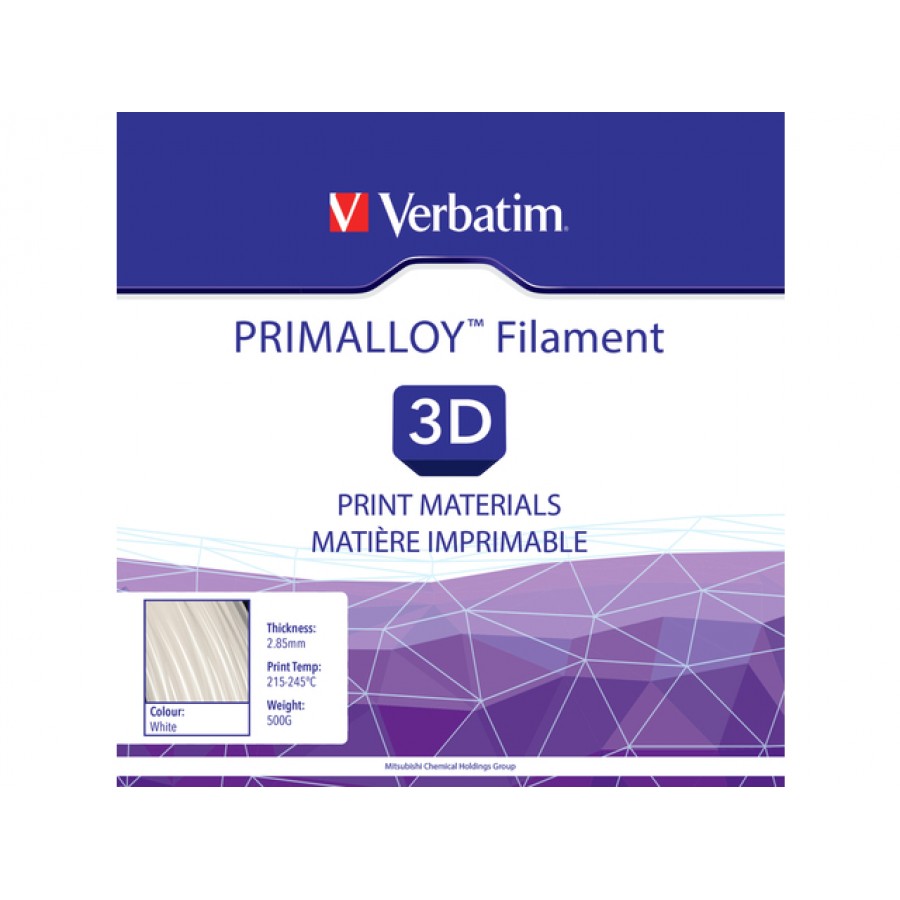 Filament Do Drukarek 3D Verbatim PRIMALLOY 2.85mm 500g White