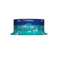 DVD-RW Verbatim 4.7GB X4 Matt Silver 25 Cake