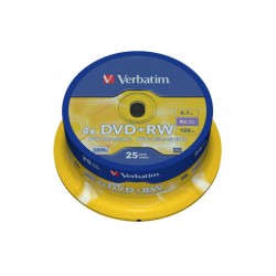 DVD+RW Verbatim 4.7GB X4 Matt Silver 25 Cake