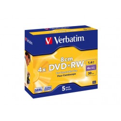 DVD+RW Verbatim 1.4GB 8cm 4x Mini 5 Jewel Case