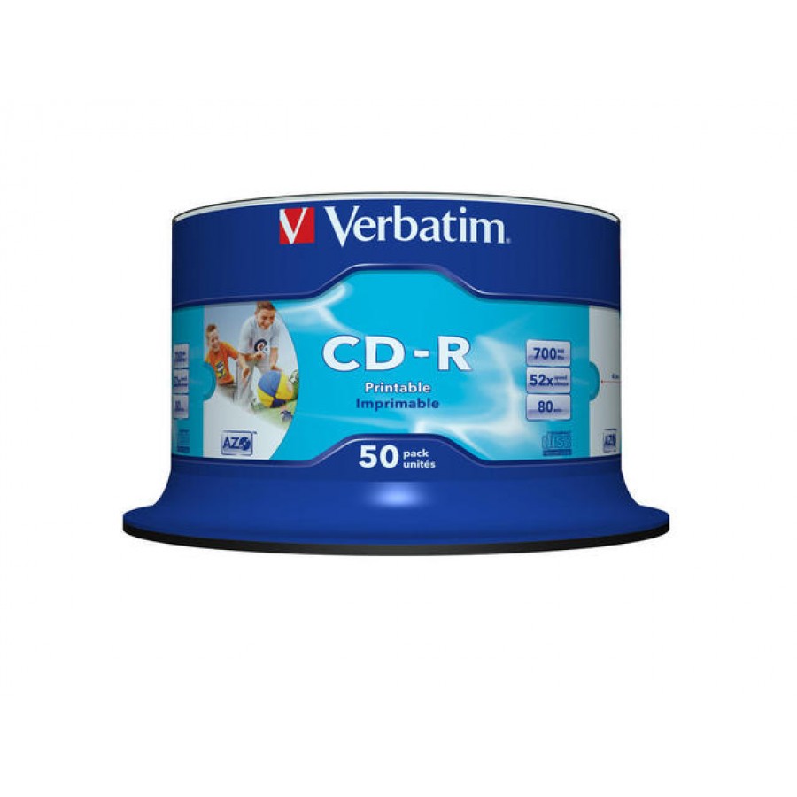 CD-R Verbatim 700MB Azo Printable CAKE 50 No Id