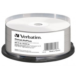 BD-R Verbatim 25GB X6 Dl+ Printable Thermal CAKE 25 No Id