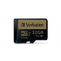 Karta Pamięci Verbatim Micro SDHC Pro+ 32GB Class 10 Uhs-3 + Adapter Sd