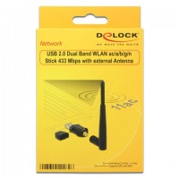 Karta Sieciowa WiFi USB Dual Band 2.4/5 GHz Antena Delock