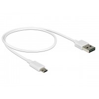 Kabel Micro USB Am-Bm 2.0 50cm Dual Easy-USB White Delock