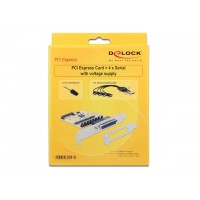 Karta PCI Express->Com 9pin X4 Na Kablu 5V/12V Delock