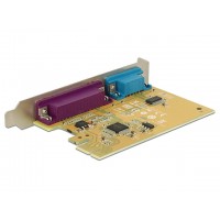 Karta PCI Express->1x Com 9pin(M) + 1x DB25(F) Delock