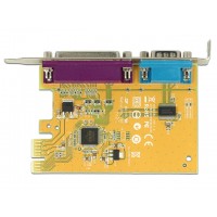 Karta PCI Express->1x Com 9pin(M) + 1x DB25(F) Delock