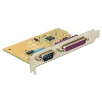 Karta PCI Express->1x Com 9pin(M) + 1x DB25(F) Delock