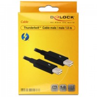 Kabel Thunderbolt M/M Black 1m Delock