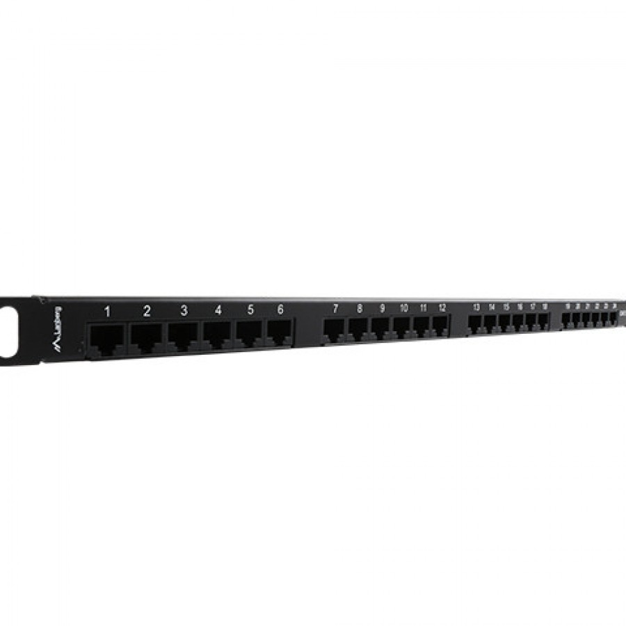 Patch Panel 24 Port 0.5u Kat.5e Czarny Lanberg