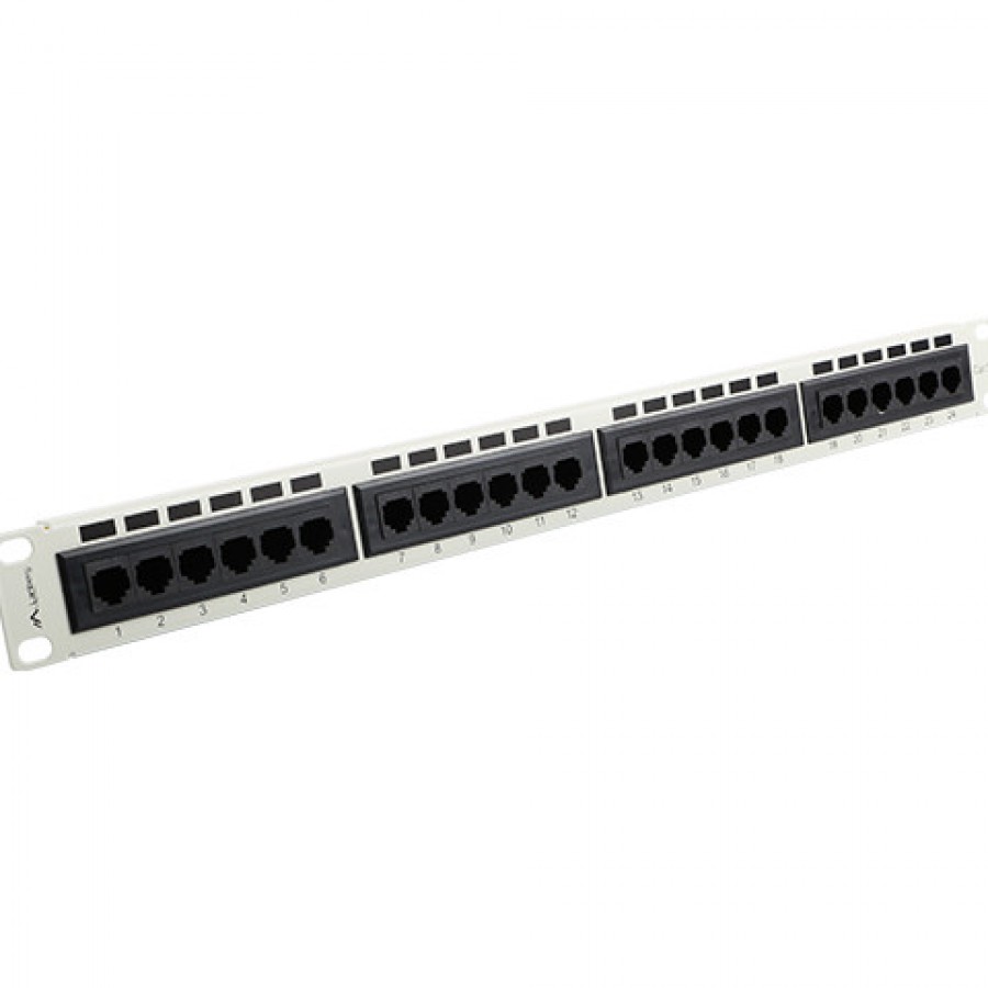 Patch Panel 24 Port 1u Kat.5e Szary Lanberg