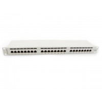 Patch Panel 24 Port 1u Kat.5e Ekranowany Szary Lanberg