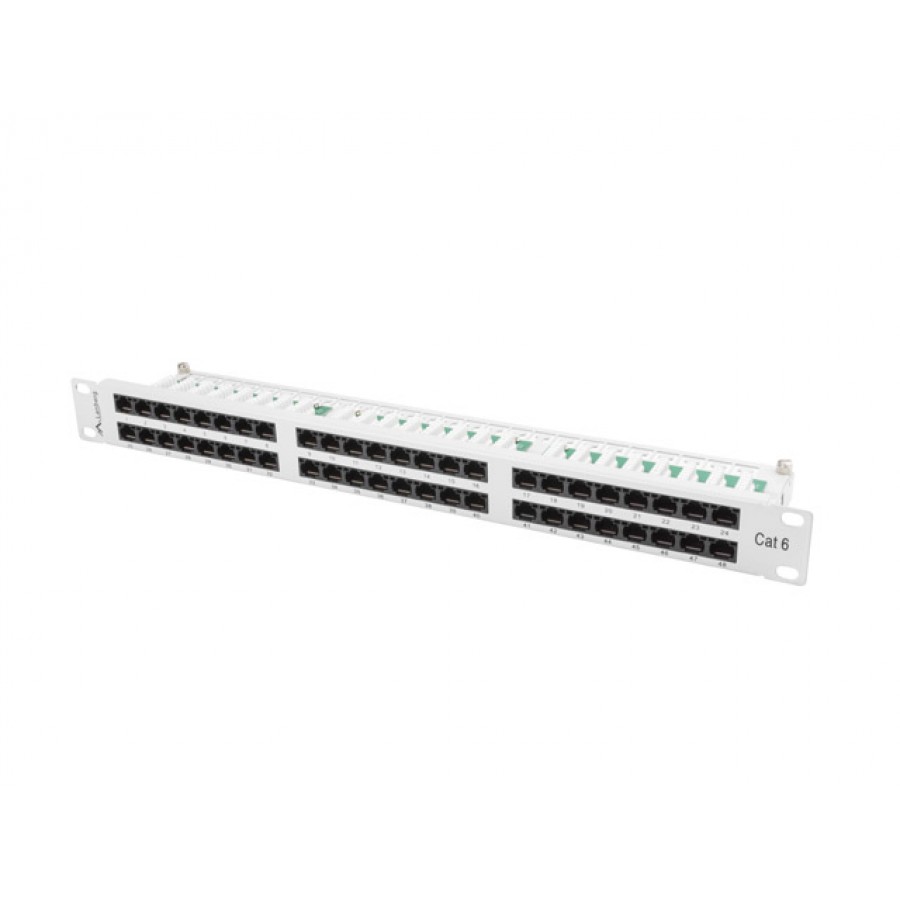 Patch Panel 48 Port 1u Kat.6 Szary Lanberg