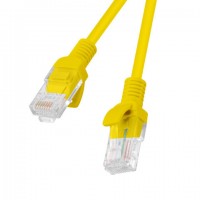 Patchcord Kat5e 0.25m Żółty Lanberg