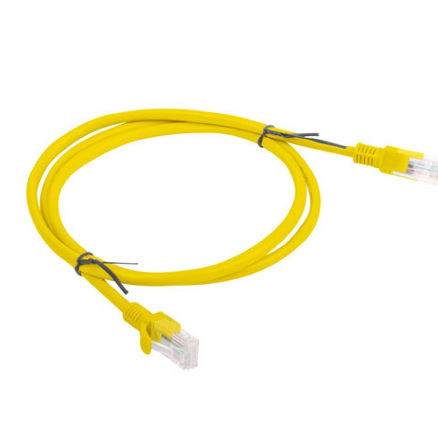 Patchcord Kat5e 1m Żółty Lanberg