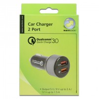 Ładowarka Adapter Napięcia Zapalniczka 12V/24V->1 X USB Qualcomm Qucik Charge 3.0 + 1 X USB 2.4 A