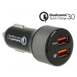 Ładowarka Adapter Napięcia Zapalniczka 12V/24V->1 X USB Qualcomm Qucik Charge 3.0 + 1 X USB 2.4 A