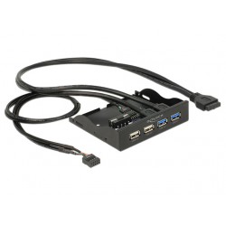 Frontpanel Delock 2x USB 3.0 + 2x USB 2.0 3,5" Black Delock