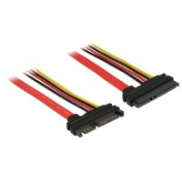 Kabel Sata 22 Pin (M) -> Sata 22 Pin (F) 10cm Delock