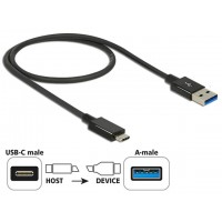 Kabel USB Type-C(M)-Am 3.1 50cm Black Premium Delock