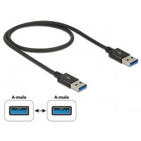 Kabel USB Am-Am 3.1 50cm Black Premium Delock